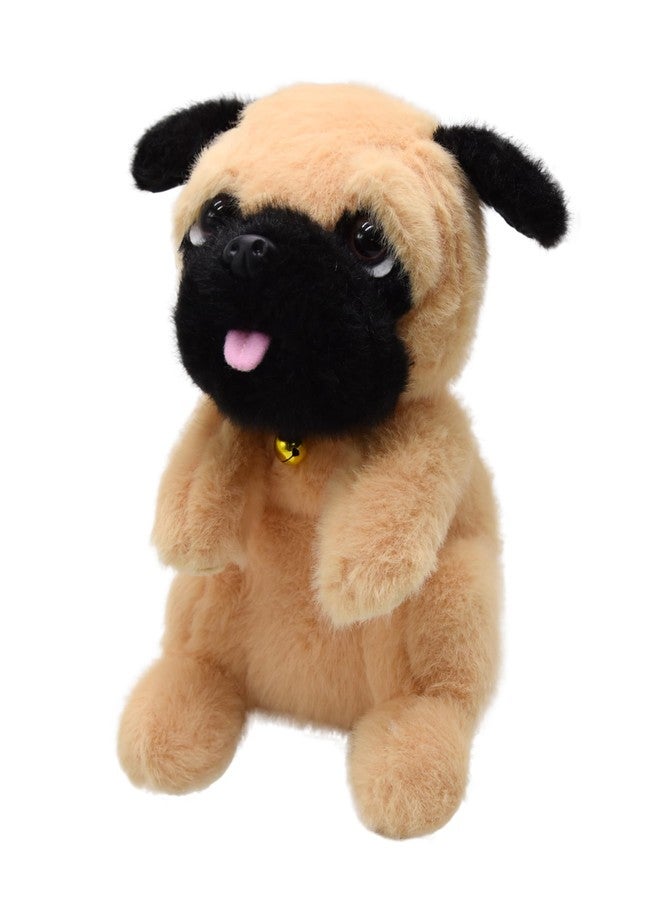 YONLIT Adorable Pug Stuffed Animal Ultra Soft and Squishy Little Puppy Dog Plushies with Tiny Pink Tongue Peeking Out Lovely Gifts for Kids Birthday or Dog Lovers 9 Inches (Pug) - Image 1